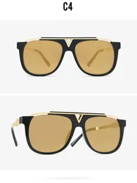 Newest Best MASCOT 0937 classic Popular sunglasses Retro Vintage shiny gold Summer unisex Style UV400 Eyewear come With box 0936 sunglasses