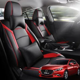 Luxury quality Car Seat Cover for Mazda 3 Axela 2014 2015 2016 2017 2018 2019 leather fit Four Seasons Auto Styling Accessories3071