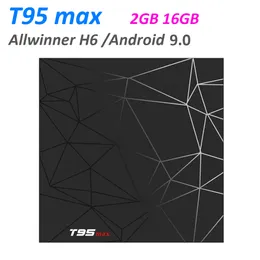 T95最大2GB 16GB 6Kスマートテレビボックスアンドロイド9.0 Allwinner H6 Quadcore WifiメディアプレーヤーYouTube 2G16G T95MAXセットトップボックス