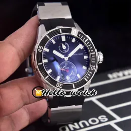 Yeni Maxi Marine Diver Kronometre 1183-170-3 / 92 Siyah Dial Otomatik Erkek İzle Güç Rezerv Çelik Kasa Yüksek Kaliteli Kauçuk Kayış Waches