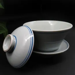 Handmade Tea Tureen Cup Saucer Lid Decoration Antique Big Bowl Gaiwan