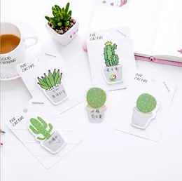 Gullig Cactus Memo Pad Sticky Note Sticker Memo Book Note Paper n Klistermärken Brevpapper Kontorstillbehör Skolleveranser GD470