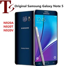 Refurbished Original Samsung Galaxy Note 5 N9200 N920A N920V N920T 5.7 inch Octa Core 4GB RAM 32GB ROM 4G LTE UNLOCKED Phone 10pcs