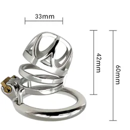Sex Massager2020C New Men 's Stainless Steel Chastity Lock Device 순결 케이지 대안 자극 제품