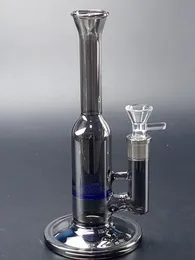 Cachimbos de água de vidro cinza cachimbos de vidro favo de mel azul perc cachimbos de vidro de 8,6 polegadas junta fêmea com tigela para fumar chicha