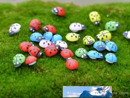 Simpatica piccola coccinella in miniatura - Figurine in resina con retro piatto per artigianato fai-da-te Micro paesaggio Piante domestiche Decorazione del giardino fatato  15