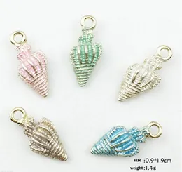 13pcs/lot Nautical Ocea Enamel Sea Starfish Shell Conch Hippocampus Charms Colorful Oil Drop Pendant for Jewelry accessories DIY Free ship