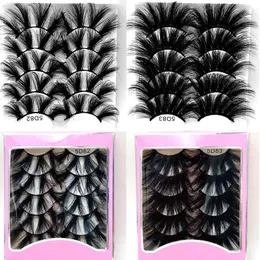 25mm 5Pairs Fluffy Lashes 3D Faux Mink Lashes Long Thick Natural False Eyelashes Lashes Vendors Makeup