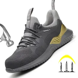 Säkerhetsskor Skor För män Kvinnor Stål Toe Cap Boots Anti-Smashing Non-Slip Construction Onistructible Industrial Sneakers