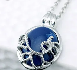 Colares de cristal pendentes a colar de cadeia vintage Katherine Anti-Sunlight Lapis Lazuli