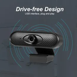 Full HD 1080P Webcam USB Web CAM con micrófono Webcam gratuito de video para la enseñanza en línea transmisión en vivo en la caja de venta al por menor
