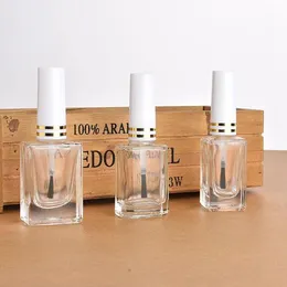 15ml Clear Glass Empty Nail Polish Bottle With A Lid Brush Nail Glass Bottles With Brush Empty Cosmetic Containers