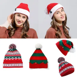 Julhatt Snowflake Xmas Stickad hatt Juldekoration Jul Woolen Hat Vuxen och barn xd23841