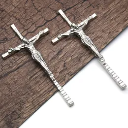 Chrystus Katolicki Wisiorek Biżuteria Handmade Jezus Różaniec Krzyż Naszyjnik Religia Christian Akcesoria Boże Narodzenie prezent