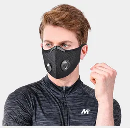 Utomhus Ridningsmask med andningsventil Dammsäker Running Warm Cykelmask Säkerhetssportsmask aktiverat kolfilterelement