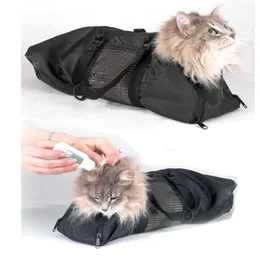 Multi-Functional Cat Grooming Bag Restreint Bag Katter Nail Clipping Rengöring Grooming Pet Supply Cat Carriers