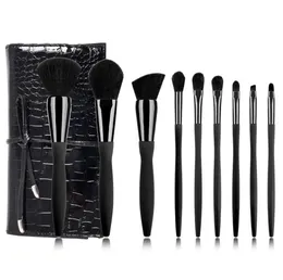 Makeup Brushes Set 9pcs black Natural synthetic hair foundation eyeashadow Powder makeup brushes J1551