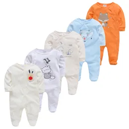 5 sztuk Chłopiec Pijamas Bebe Fille Bawełna Oddychająca Miękka Ropa Bebe Noworodka Separers Baby PjiaMas 210315
