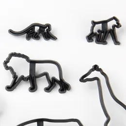 8st djur cookie cutter plast elefant lejon giraff leopard fondant cutter safari silhuett kaka mögel kaka dekorera