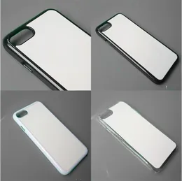 Biały Telefon 8 Plus Case 2D PC Sublimacja Pusta Okładka DIY Aluminium Blacha Hard Shell Anti Wear Pokrywa 3 2TN G2