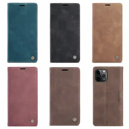CaseMe Leather Wallet Cases For Iphone 15 Plus 14 13 Pro MAX 12 Phone15 Samsung Galaxy Note 20 Ultra Suck Magnetic Closure Vintage Holder Stand Flip Cover Pouch