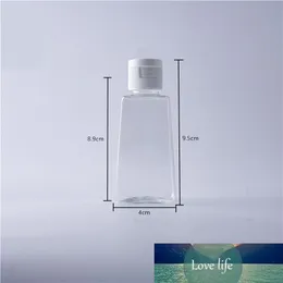 форма бутылка для косметики дезинфицирующей жидкости liquid60ml Пустой рука дезинфицирующей ПЭТ Пластиковых бутылок с откидной крышкой трапецией