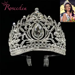 Miss Universe Philippines Crown Tiara Classic Silver Color Rhinestone Wedding Bridal Tiara Free Shipping RE998 Y200807