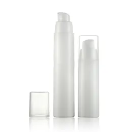 15ml 30ml 50ml白い空のプラスチックシャンプー化粧品サンプル容器エマルジョンローションエアレスポンプボトル