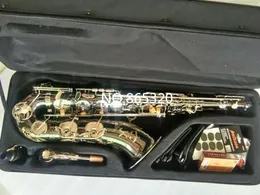 Julius Keilwerth sx90r Ny BB Tune Tenor Brass Saxofon B Flat Musical Instrument Black Nickel Gold Carved JK SX90R Sax med Tillbehör