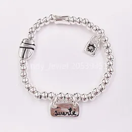 Authentic Friendship Bracelet Rubber Luck Bracelet UNO de 50 Plated Jewelry Fits European Style Gift PUL1286MTL0000S