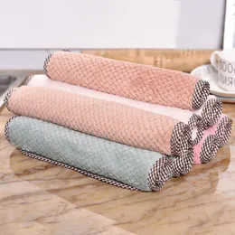 Wholesale toalhas de limpeza de cozinha Toalhas quadradas macia macia coral pano de prato de lavar roupa de lavagem de toalhas de limpeza prato de prato paño de cocina
