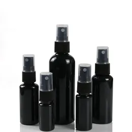 10/20/30/50/100ML Empty Black Plastic Spray Pump Bottle Sample Liquid Refillable Fine Mist Atomizer Cosmetic