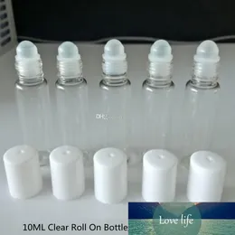 Glass Bottle-Roll-On Empty Duft Parfüm Essential Oil Roll-On Flasche 10 Ml 1/3 Unzen Glas Roller weißen Kunststoff-Deckel Flasche