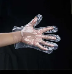 Plastic Disposable Gloves Transparent Thickened PE Film Gloves Eco-friendly Biodegradable Disposable Gloves Food Handling Accessorie LSK1364