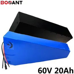 60V 20AH 1000W بطارية قابلة للشحن مثلث LG 18650 خلية 16S 1500W دراجة كهربائية مع صندوق معدني الاتحاد الأوروبي الولايات المتحدة أي ضرائب