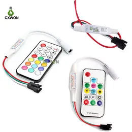 Magia LED RGB Controlador 3Keys RF 14 / LED 17Keys Pixel Faixa Luz Controlador Para WS2811 WS2812B SK6812 UCS1903