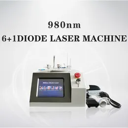 Most Popular 6 In 1 980Nm Diode Laser Varicose Veins Nails Fungus Removal Pain Physiotherapy Device For Salon