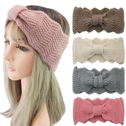 Lady Kadınlar için Örme Knot Baş bandı Headwrap 13 Renkler Tığ Geniş Stretch Hairband Turbans Saç Aksesuarı Kış Kulak Isıtıcı
