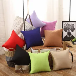 Nowa poszewka Poszewka Pure Color Poliester Biała Poduszka Pokrywa Poduszka Decor Pillow Case Puste Boże Narodzenie Decor Prezent 45 * 45 CM 100 sztuk T1i2296