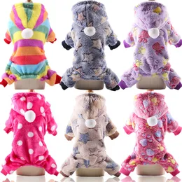 Dog Clothes Fleece Jumpsuit Winter Dog Clothing Four Legs Warm Pet Clothing Outfit Warm Dog Apparel XS/S/M/L/XL/XXL