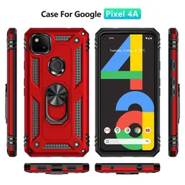 Armor Cases For Google Pixel 6 7 Pro 5 5a 6a 4 3A XL 4A 5G Case Magnetic Ring Holder Kickstand Hard Cover