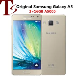 Original Samsung Galaxy A5 A5000 RAM 2GB ROM 16GB Quad Core 5.0 "13.0mp Dubbel Sim Renoverad olåst telefon