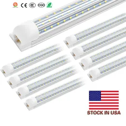 LED-butiksljus, 8ft, integrerad T8 LED-rörljusarmatur, 4 rad 120W 144W 14400LM, 6000K-6500K Vit, V-form LED-rörljus