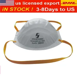 I lager! Gratis DHL frakt på 3-8 dagar! Fabriksförsörjning FFP2 koppmask med ventil KN95 Head Wear Filter 95% 5 Layer Proof-Damm Mask