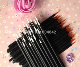 100pcs / lot Yüksek kaliteli eyeliner eyeliner fırçası tek kullanımlık fırça profesyonel makyaj kömür siyah