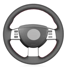 In pelle nera PU Faux Steering fai da te auto Wheel Cover per Nissan Quest 2004-2010 Altima 2005-2009 Murano 2003-2008 Maxima 2004-2008
