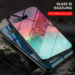 Slim Smooth Starry Sky Tempered Glass Case For ASUS ROG Phone 3 ZS661KL Rog Phone 5 2 ZS660KL Zenfone Max Pro M1 ZB601KL ZB633KL