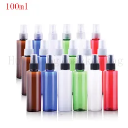 100pc 100ml Cosmetic Perfume Plástico spray garrafa reutilizável Maquiagem Mulheres Água Pulverizador Containers Clear Blue Branco Brown vermelho