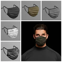 Camouflage Face Mask Mode Andningsbar Dammsäker Tvättbar återanvändbar Snabbtorkad masker Unisex Mesh Cykelmask CCA12463 120PCS