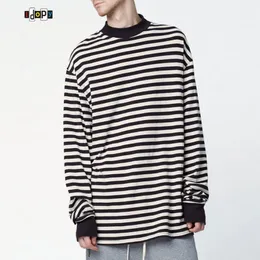 Mode Mäns Oversized Hoodies Plus Size Street White Black Striped Loose Baggy Hoody Långärmad Sweatshirt för Hipster 200923